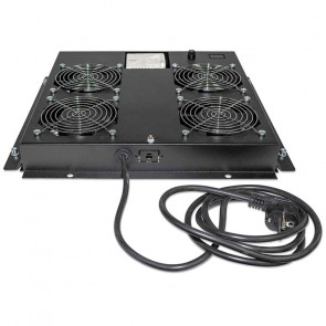 INTELLINET 19'' 4 ventilatorja termostat stropna črna hladilna enota