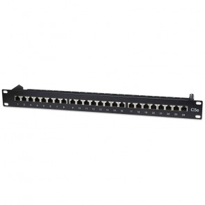 INTELLINET 1U 24-port FTP Cat5e črn patch panel