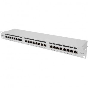 INTELLINET  1U 24-port FTP Cat6a siv patch panel