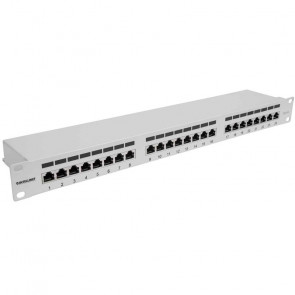 INTELLINET  1U 24-port FTP Cat6a siv patch panel