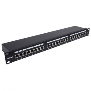 INTELLINET 1U 24-port FTP Cat6a črn patch panel