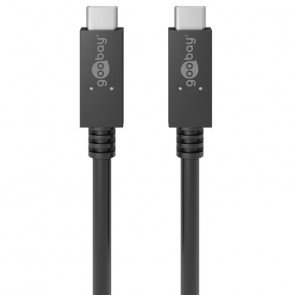 GOOBAY USB-C na USB-C 1m 100W PD 20Gbit/s črn polnilni in sync kabel