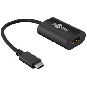 GOOBAY USB-C (M) na HDMI (Ž) 4k 60 Hz 0,2 m črn adapter