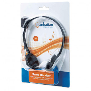 MANHATTAN Stereo 3,5mm žične z mikrofonom slušalke