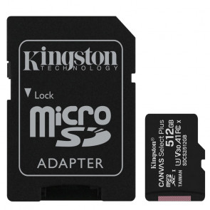 KINGSTON Canvas Select Plus microSD 512GB Class10 UHS-I adapter (SDCS2/512GB) spominska kartica in adapter