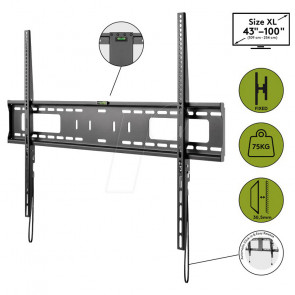 GOOBAY TV Pro Fixed XL 109cm-254cm (43"-100") do 75kg stenski nosilec za TV