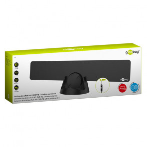 GOOBAY DVB-T2 FULL HD LTE/4G filter - aktivna ultraploska notranja antena za televizijski signal