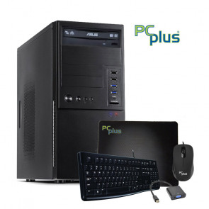 PCPLUS T600 i7-11700K 16GB 512 NVMe SSD 1TB HDD Nvidia T400 4GB GDDR6 Windows 11 Pro tipkovnica miška namizni računalnik