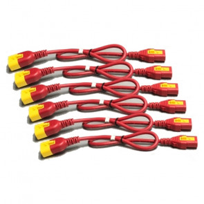 APC IEC KIT 6 10A 0,6m rdeči napajalni kabli za Rack PDU