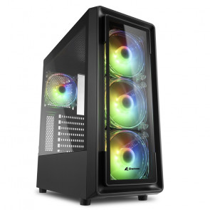 SHARKOON TK4 RGB ATX okno gaming črno ohišje