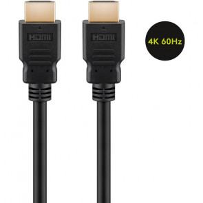 GOOBAY HDMI 2.0 pozlačen 20m črn kabel