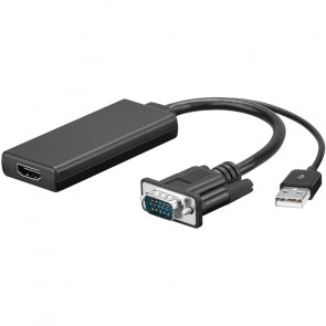 GOOBAY (67816) HDMI / VGA 0,1m črn adapter