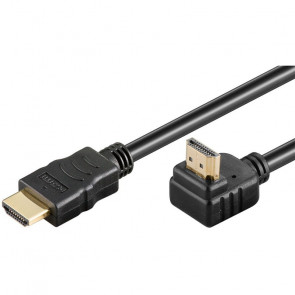 GOOBAY High Speed HDMI 90° z mrežno povezavo pozlačen 1,5m kabel