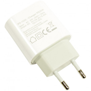 INTER-TECH PD-1020 USB-C 5V 20W hitro polnjenje beli polnilec