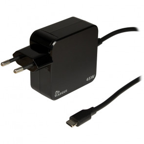INTER-TECH PD-2045 USB-C PD 5-20V 45W 1,8m črni polnilec