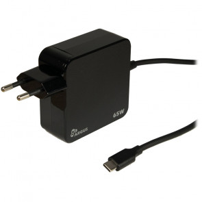 INTER-TECH PD-2065 USB-C PD 5-20V 65W 1,8m črni polnilec