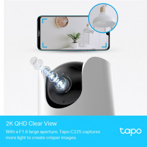 TP-LINK Tapo C225 2K 360° WiFi bela notranja nadzorna kamera