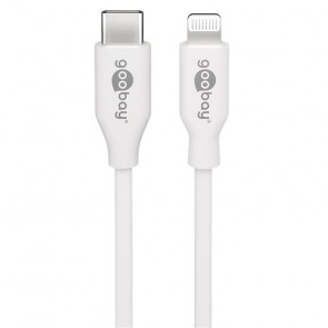 GOOBAY USB-C na Apple (Lightning) 1m 87W beli napajalni in sync MFi kabel