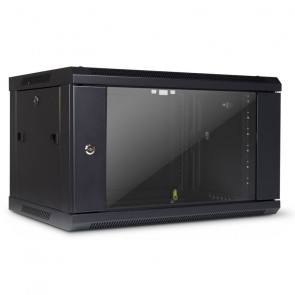 INTER-TECH SMA-6406 19" 6U 600x450 črna zidna komunikacijska omara