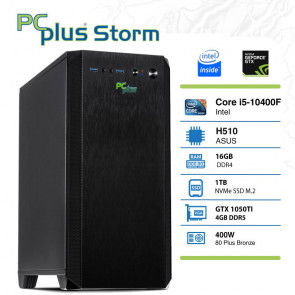 PCPLUS Storm i5-10400F 16GB 1TB NVMe SSD GeForce GTX 1050 Ti 4GB GDDR5 gaming namizni računalnik