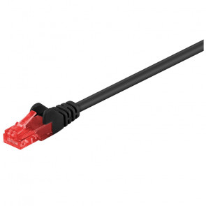 GOOBAY CAT6 U/UTP 0,5m črn/rdeč mrežni priključni patch kabel