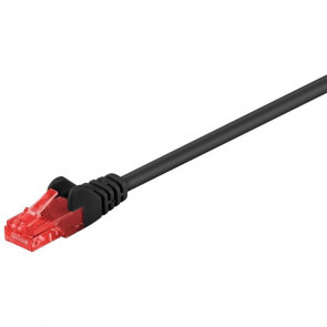 GOOBAY CAT6 U/UTP 15m črn/rdeč mrežni priključni patch kabel
