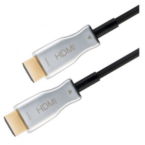 GOOBAY Optical Hybrid High Speed HDMI (M/M) 2.0 4K 60Hz 50m z Ethernet AOC pozlačen črn kabel