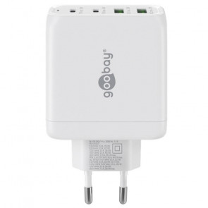 GOOBAY 2x USB-C + 2x USB-A 5V 68W beli hitri polnilec