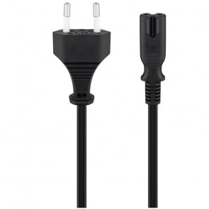 GOOBAY Euro C7 - 2-pin 1,5m črn napajalni kabel