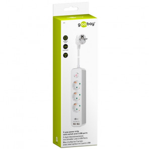 GOOBAY 1,5m podaljšek s 3 vtičnicami Schuko 2x USB2.0 vtičnicami razdelilec