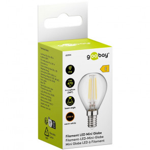 GOOBAY E14 2700K 4W Filament LED Mini Globe žarnica