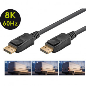 GOOBAY DisplayPort 1.4 (M/M) 2m 8K Certified 32,4Gbit/s kabel