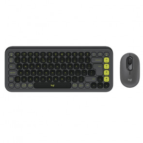 LOGITECH POP Icon Combo brezžična grafit/zelena tipkovnica + miška