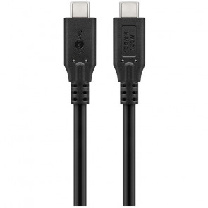 GOOBAY USB-C na USB-C 100W 10Gbit/s 3m črn napajalni podatkovni kabel​