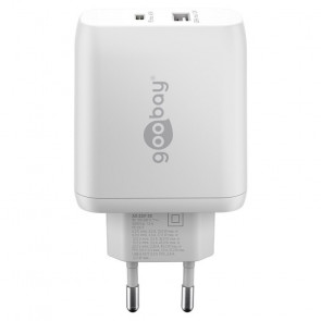 GOOBAY USB-C + USB-A 5V 45W beli hitri polnilec