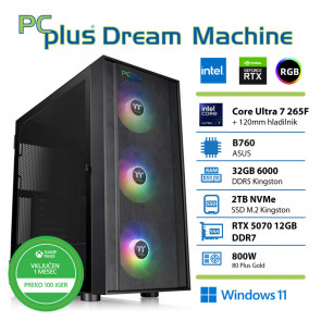 PCPLUS Dream Machine Ultra 7 265F 32GB 2TB SSD RTX 5070 12GB Windows 11 Home + Xbox GP gaming namizni računalnik
