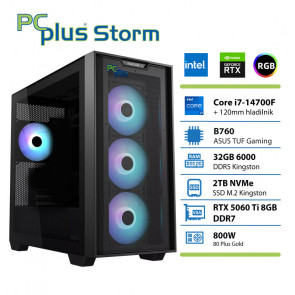 PCPLUS Storm Core i7-14700F 32GB 2TB SSD RTX 5060Ti 8GB gaming namizni računalnik