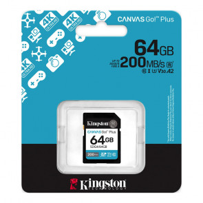 KINGSTON Canvas Go! Plus SD 64GB Class10 UHS-I U3, V30, 4K UHD (SDG4/64GB) spominska kartica