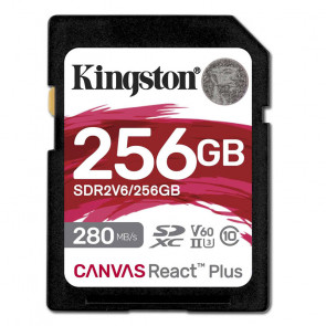 KINGSTON Canvas React Plus SD 256GB Class10 UHS-II (SDR2V6/256GB) spominska kartica