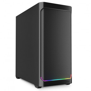 SHARKOON AK4 RGB Strip midiATX gaming črno ohišje